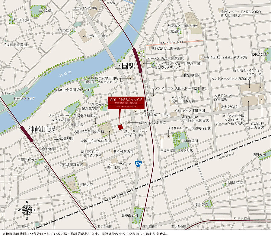 ソルプレサンス 三国レジデンス：案内図