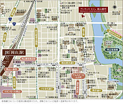 プレサンス ロジェ 岡山番町 現地案内図