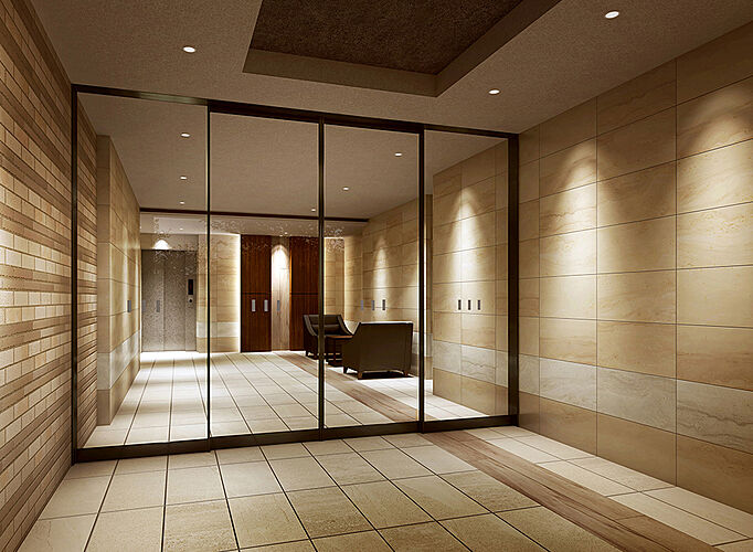 プレサンス レイズ 桜山WEST・プレサンス レイズ 桜山EAST エントランスホール完成図