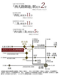 プレサンス ロジェ 西大路御池駅前 アクセス図