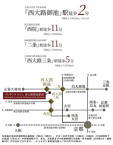 プレサンス ロジェ 西大路御池駅前 アクセス図