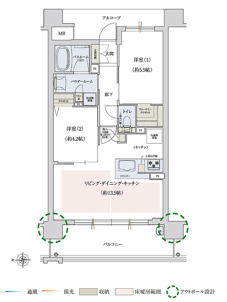 プレサンス ロジェ 新大宮 間取り D