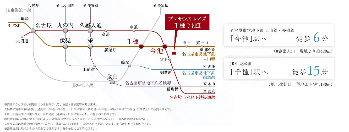プレサンス レイズ 千種今池II アクセス図