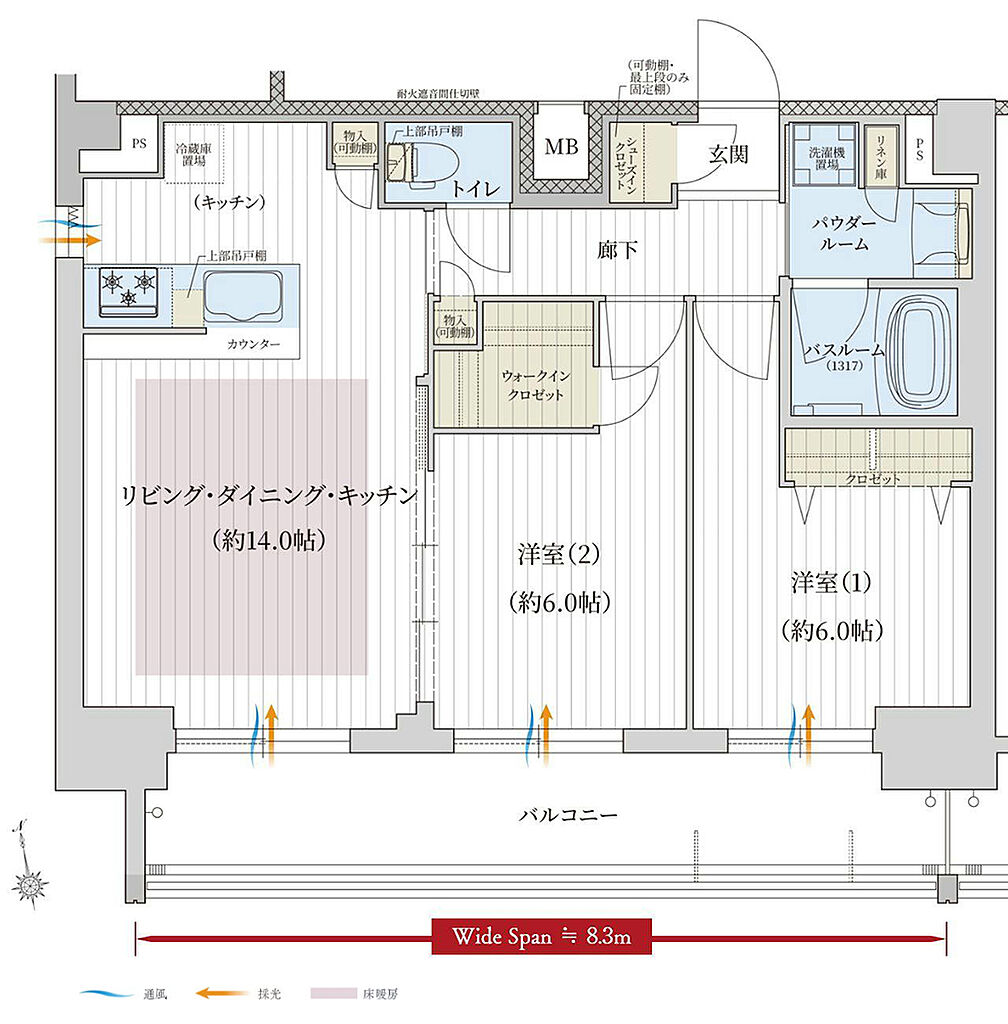 プレサンス レイズ 千種今池II 間取り J