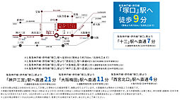 プレサンス ロジェ 塚口ザ・マークス アクセス図