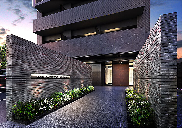 プレサンス レイズ 上本町 エントランスアプローチ完成予想図
