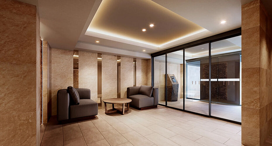 プレサンス ロジェ 甲子園口ルミエ エントランスホール完成予想図