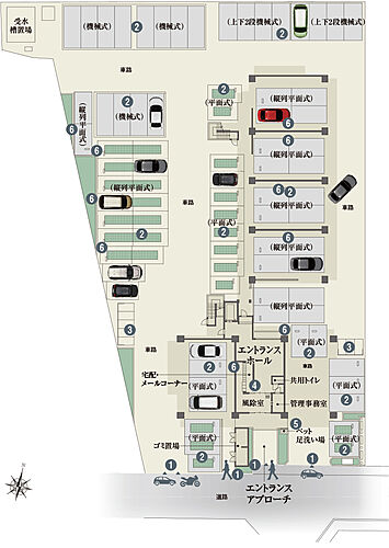プレサンス ロジェ 名護為又アミュージア ランドプランイメージイラスト