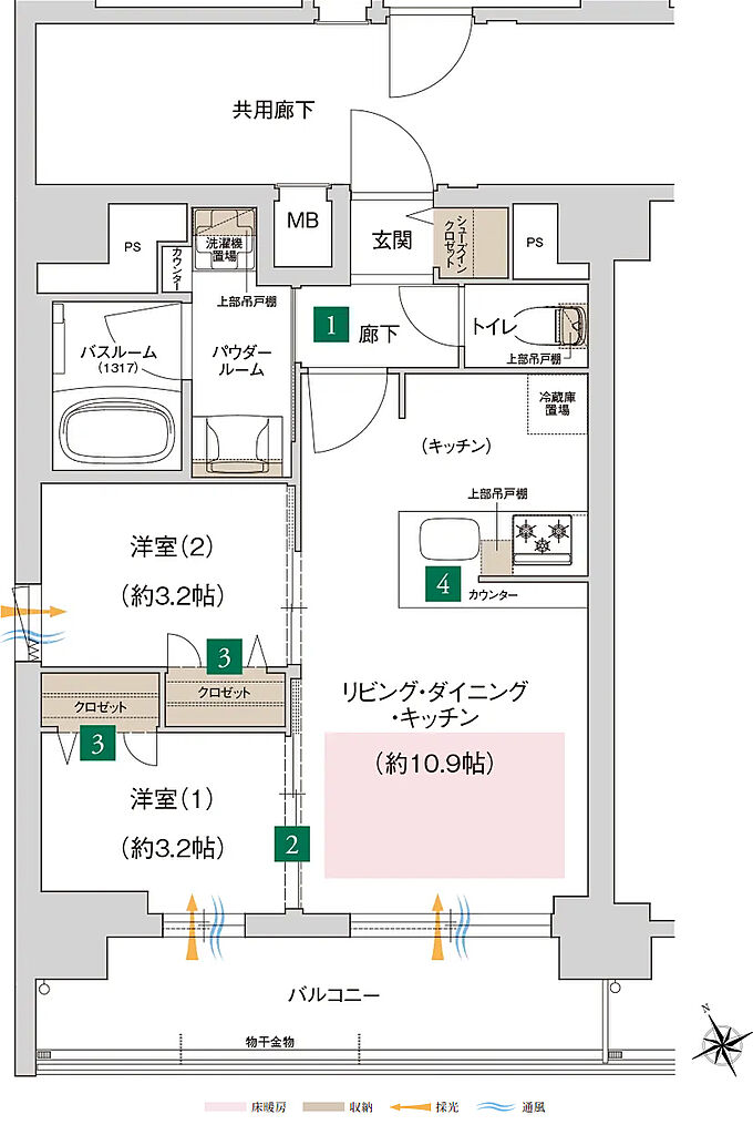 プレサンス ジェネ 四日市中央通り 間取り A