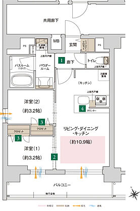 プレサンス ジェネ 四日市中央通り 間取り A