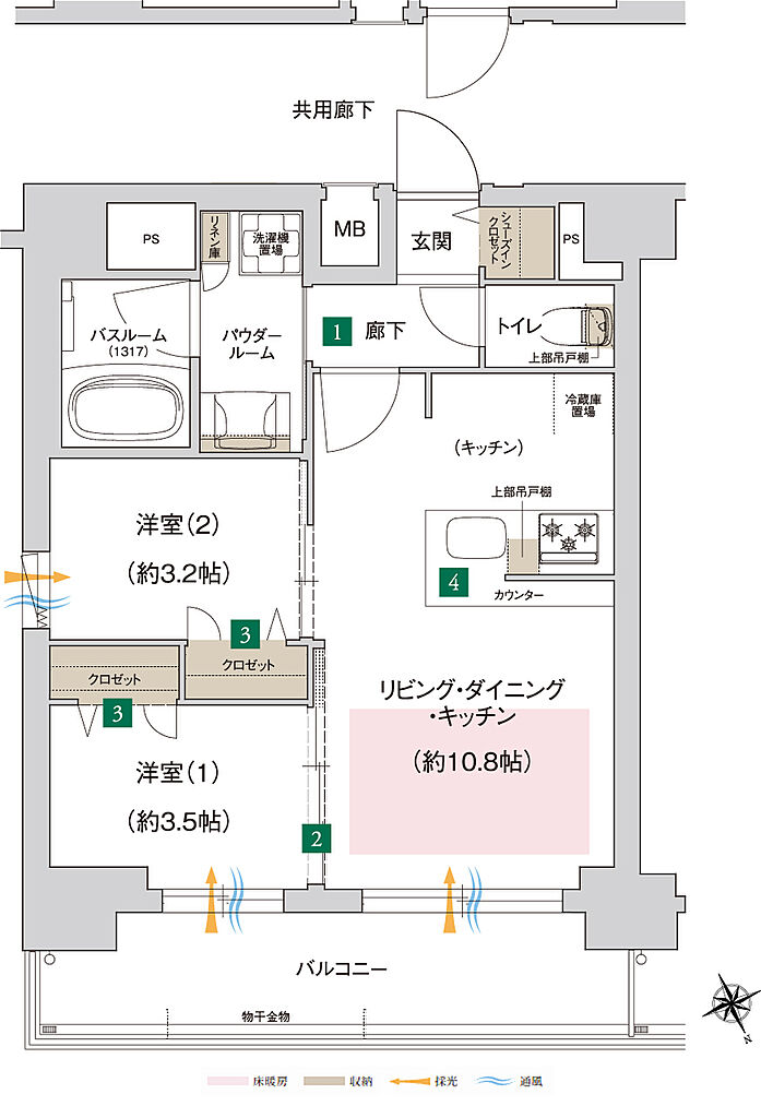 プレサンス ジェネ 四日市中央通り 間取り D'