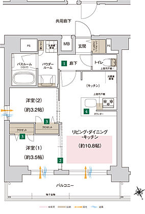 プレサンス ジェネ 四日市中央通り 間取り D'