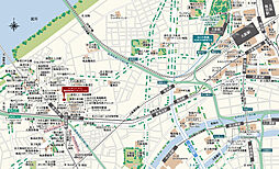 プレサンス ロジェ 福島海老江シティパークス 現地案内図