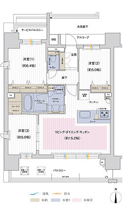プレサンス ロジェ 喜連瓜破グランドウエスト ／  プレサンス ロジェ 喜連ミッドテラス 間取り 【喜連瓜破 グランドウエスト】J