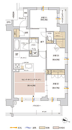 プレサンス ロジェ 中浦和 間取り K