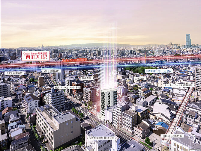 プレサンス ロジェ 西田辺マークス 外観