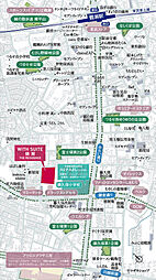 ウィズスイート鶴瀬 ザ・レジデンス 現地案内図