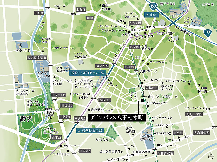ダイアパレス八事柏木町：案内図