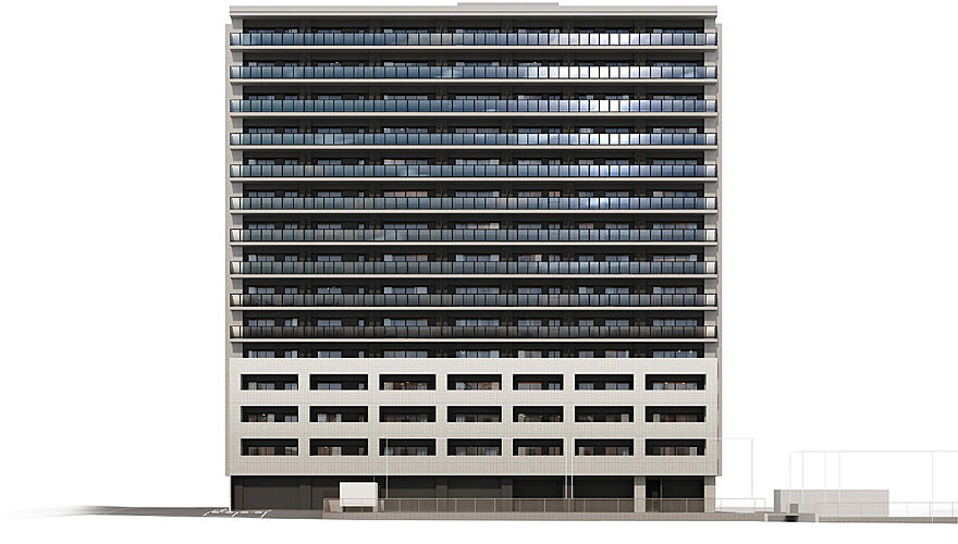 アメイズ諫早駅前プレミアム 外観完成予想CG