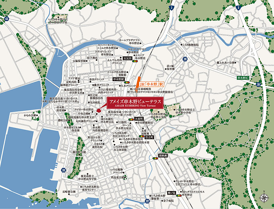 アメイズ串木野ビューテラス：案内図