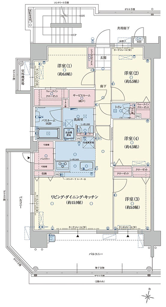 アメイズ新飯塚駅前ガーデンプレミアム 間取り A