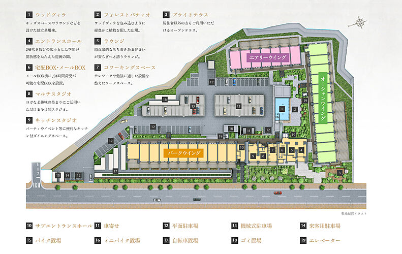 プレディア神戸舞子レジデンス 敷地配置イラスト