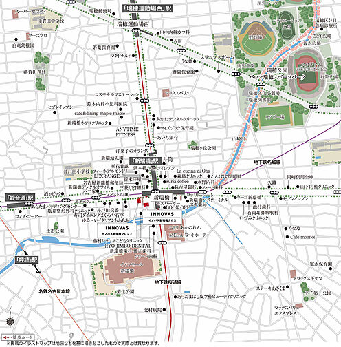 イノバス新瑞橋フロント 現地案内図