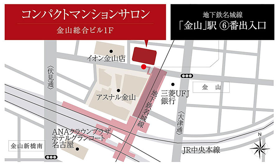 イノバス上前津：モデルルーム地図