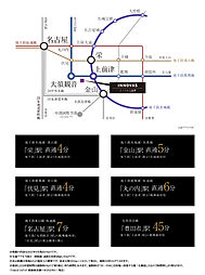イノバス上前津 アクセス図