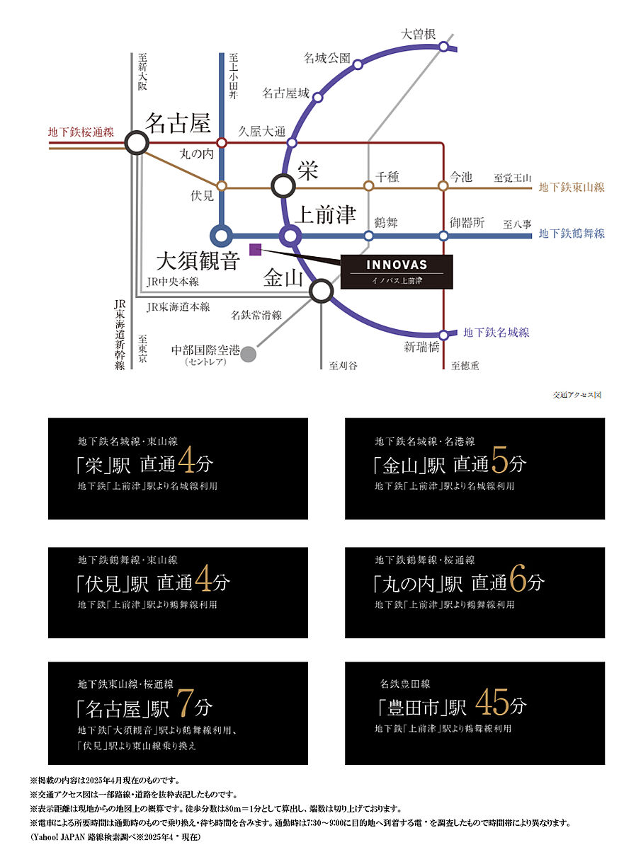 イノバス上前津：交通図