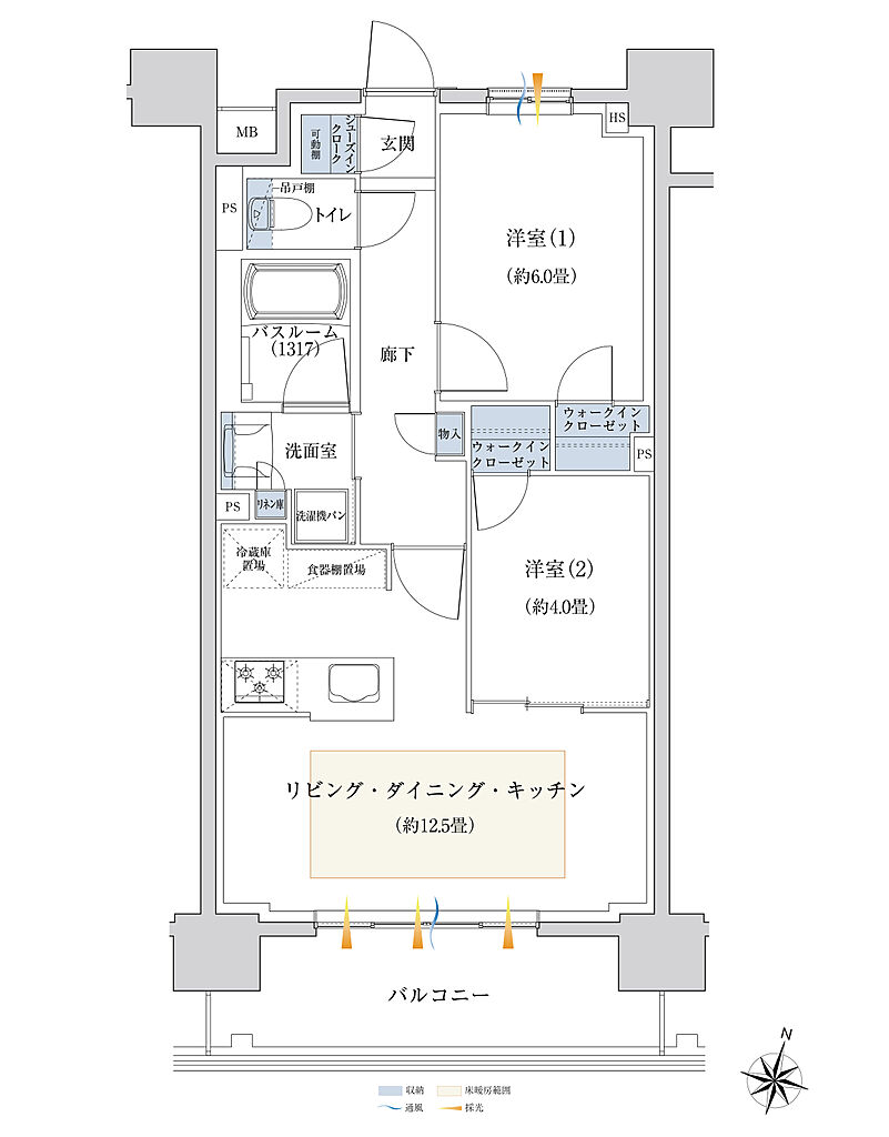 イノバス名古屋テラス 間取り BE