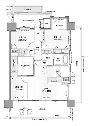 エクセレンシア浜田プレミアムレジデンス 間取り D