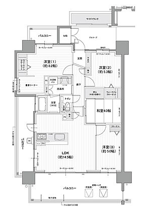 エクセレンシア浜田プレミアムレジデンス 間取り E