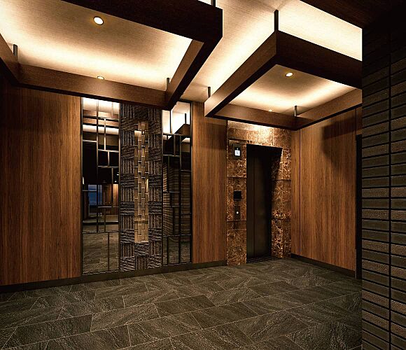 エクセレンシア中野美保プレミアムレジデンス エレベーターホール完成予想CG