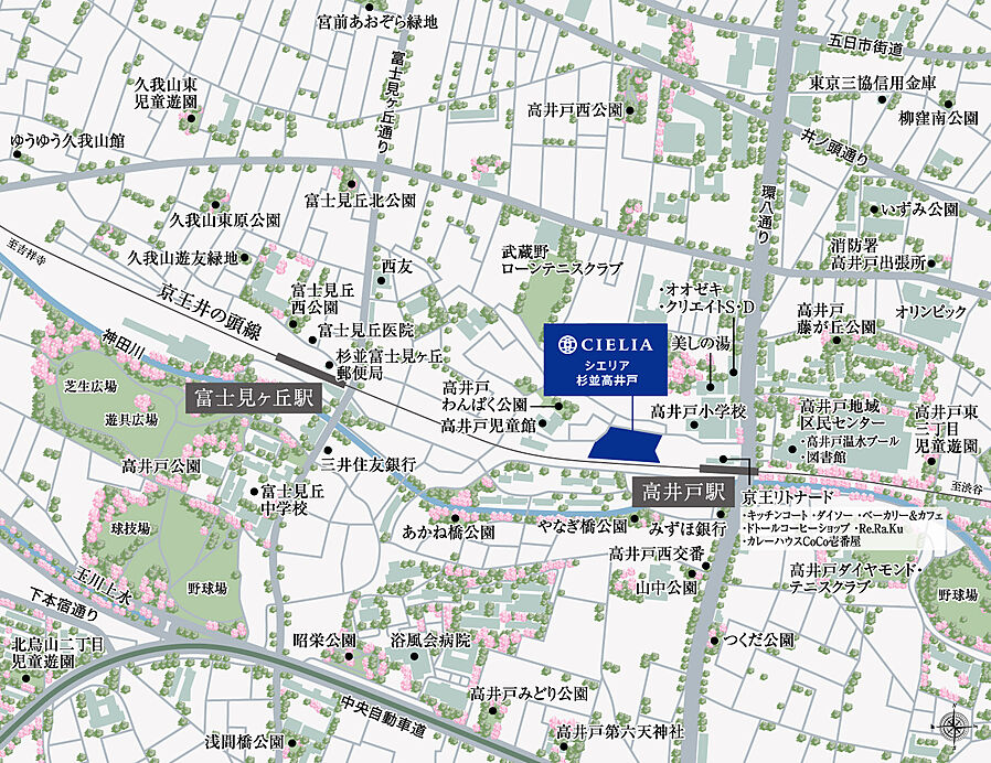 シエリア杉並高井戸：案内図