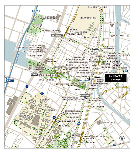 イノバス箱崎 現地案内図