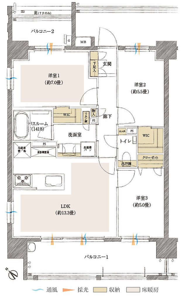 イノバス博多天神プロジェクト（イノバス博多神屋／イノバス博多呉服） 間取り 【博多神屋】E