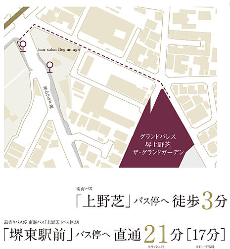グランドパレス堺上野芝 ザ・グランドガーデン アクセス図