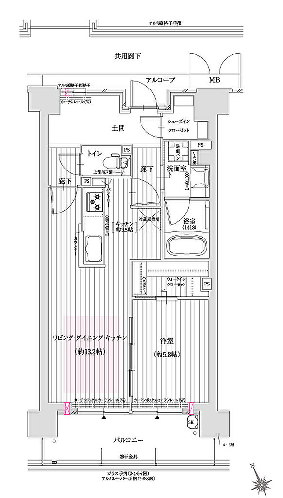 グランドパレス堺上野芝 ザ・グランドガーデン 間取り D【メニュー1】