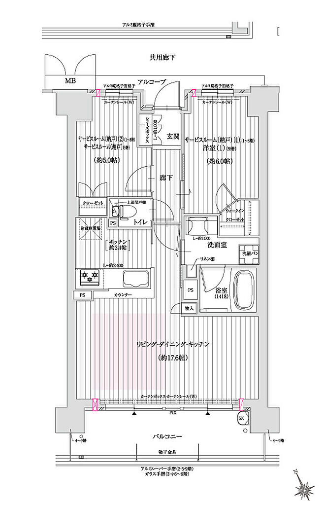 グランドパレス堺上野芝 ザ・グランドガーデン 間取り B1【メニュー1】