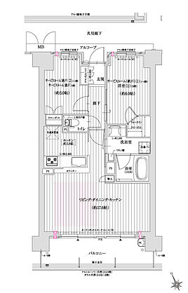 グランドパレス堺上野芝 ザ・グランドガーデン 間取り B1【メニュー1】