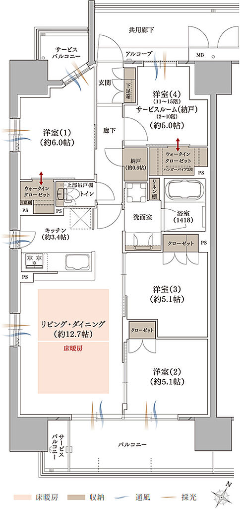 プラネスーペリア グラン大津瀬田 間取り D