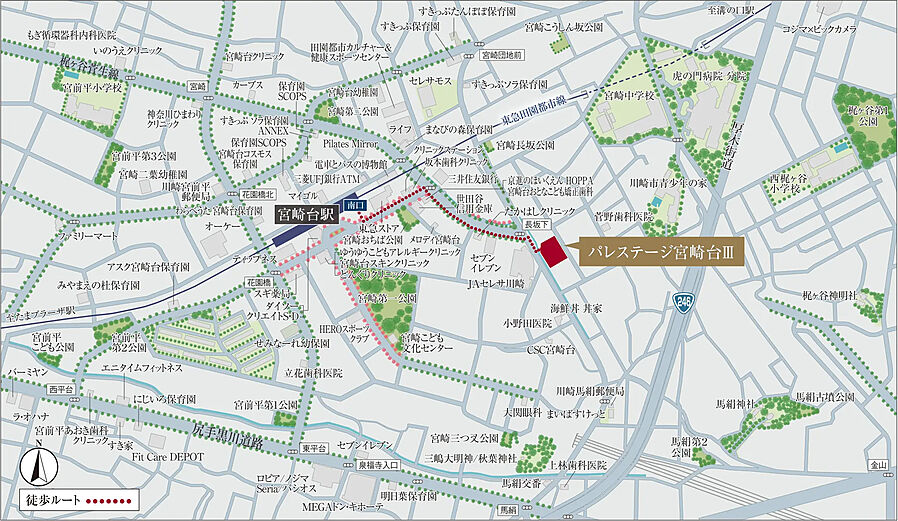 パレステージ宮崎台III：案内図