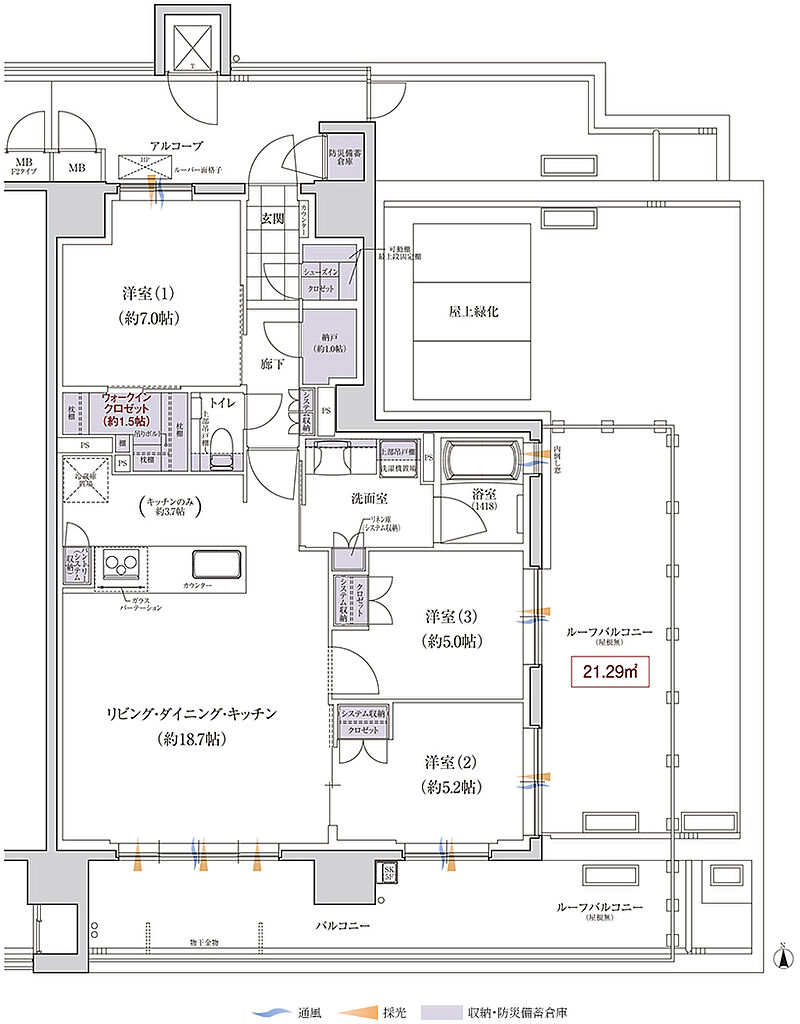 グランクレア名古屋庄内通 間取り Lr