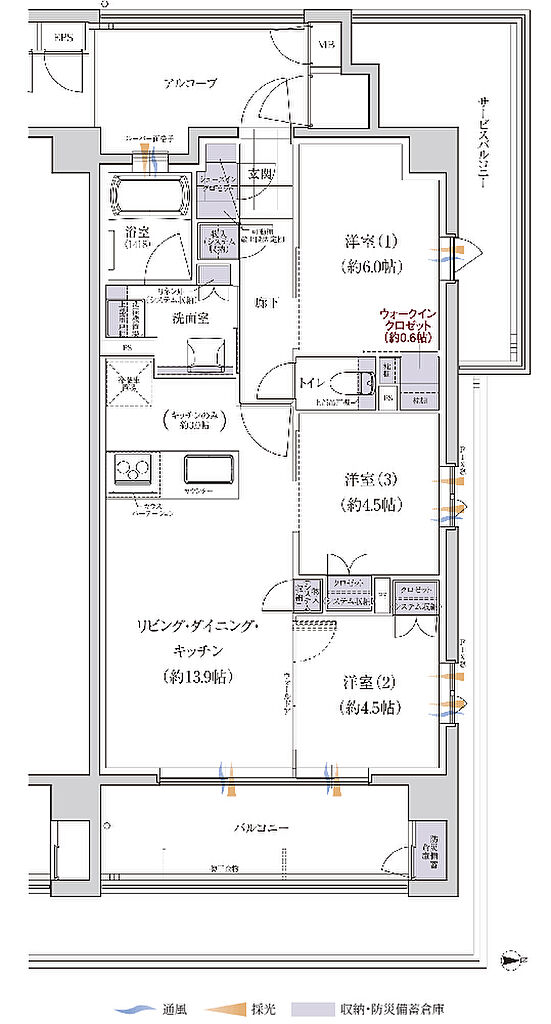 グランクレア名古屋庄内通 間取り J