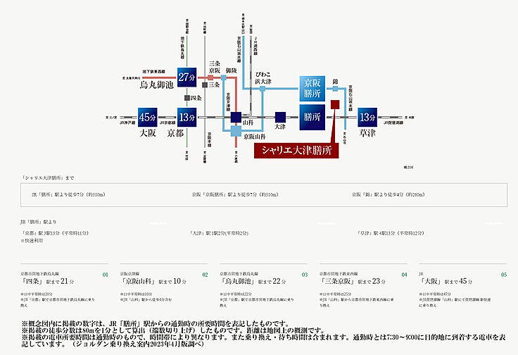 シャリエ大津膳所 アクセス図