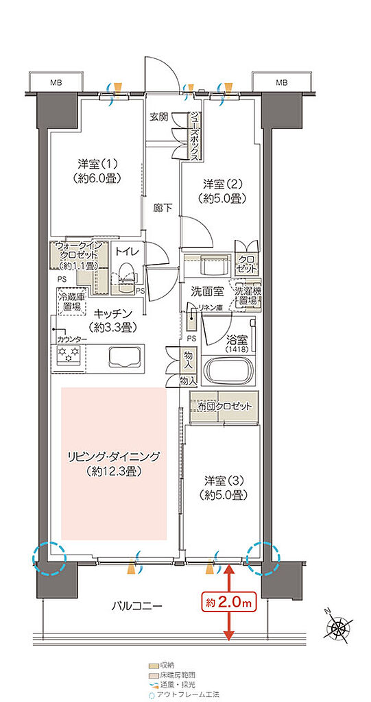 ハイムスイート相模原横山台 間取り B