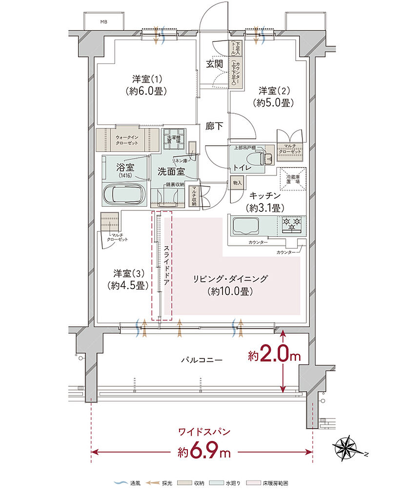 オーベル大宮プレイス 間取り B