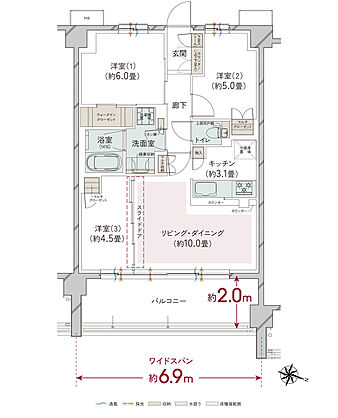 オーベル大宮プレイス 間取り B