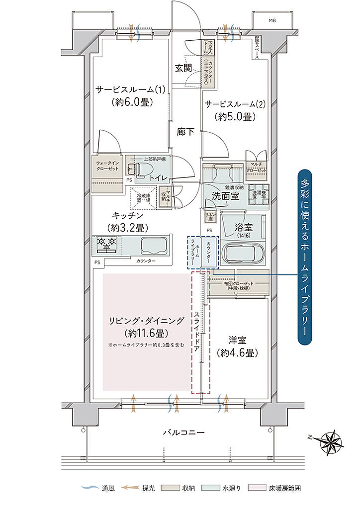 オーベル大宮プレイス 間取り M